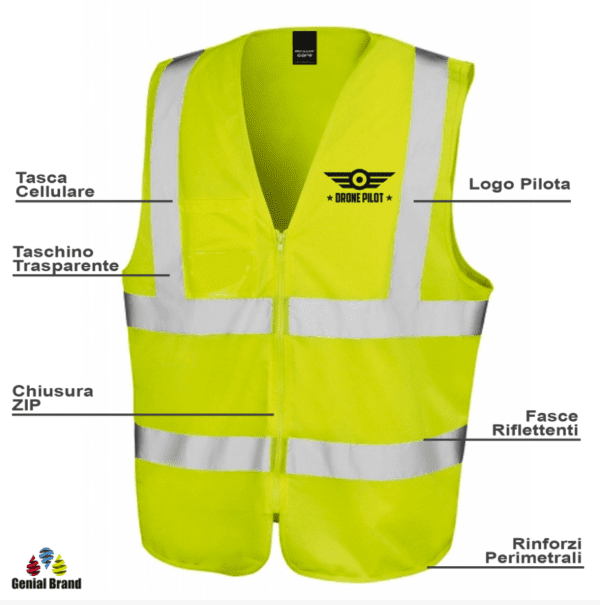 Gilet pilota apr tasche e taschino